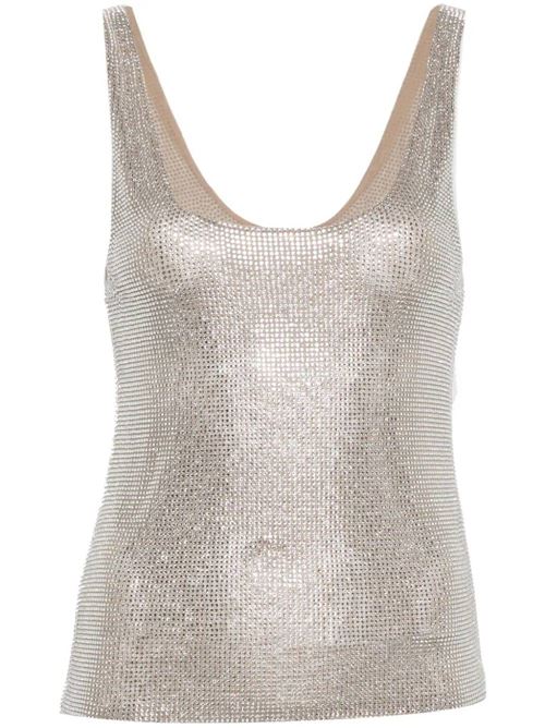 Canotta donna in strass all over GIUSEPPE DI MORABITO | 02PSTO178FC0221221CR